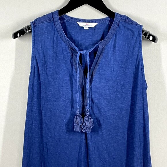 Vineyard Vines Dress Womens Medium blue shift preppy beach nautical - Picture 2 of 8